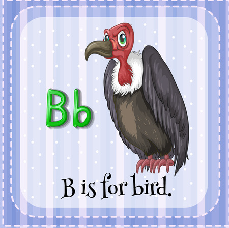 Illustration of a letter B is for birdのイラスト素材