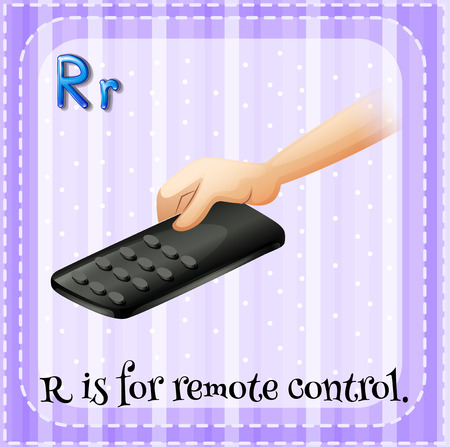 A letter R which stands for remote controlのイラスト素材
