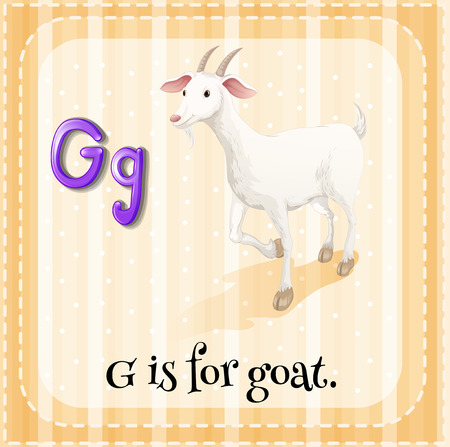 Illustration of a letter G is for goatのイラスト素材