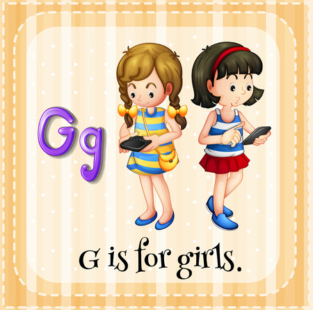 A letter G which stands for girlsのイラスト素材