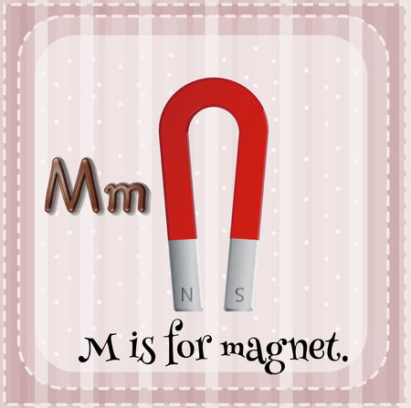 A letter M which stands for magnetのイラスト素材