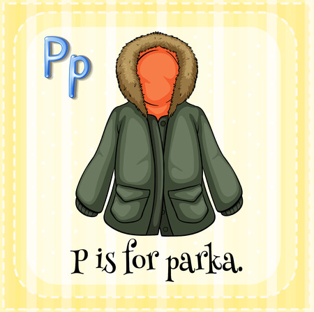 A letter P for parkaのイラスト素材