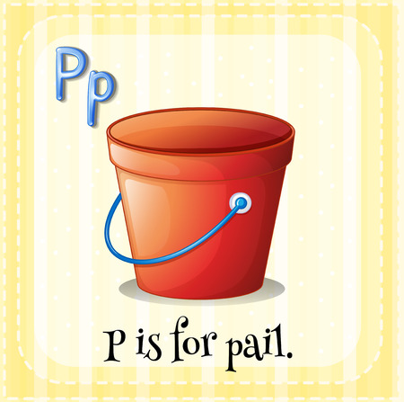 Illustration of a letter P is for pailのイラスト素材