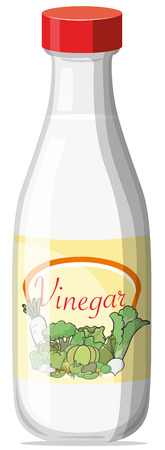 Illustration of a bottle of vinegarのイラスト素材