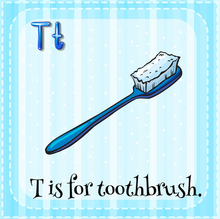 Alphabet T is for toothbrushのイラスト素材