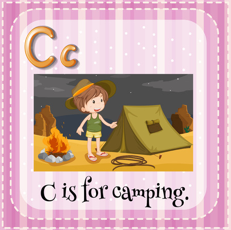 C is for campingのイラスト素材
