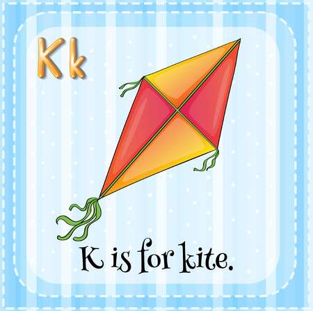 Alphabet K is for kiteのイラスト素材