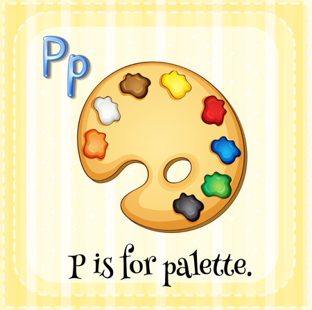 Alphabet P is for paletteのイラスト素材