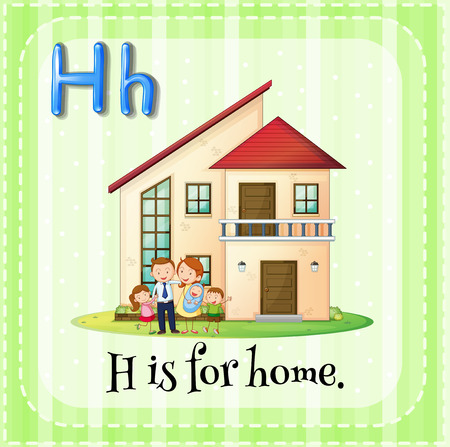Letter H is for homeのイラスト素材