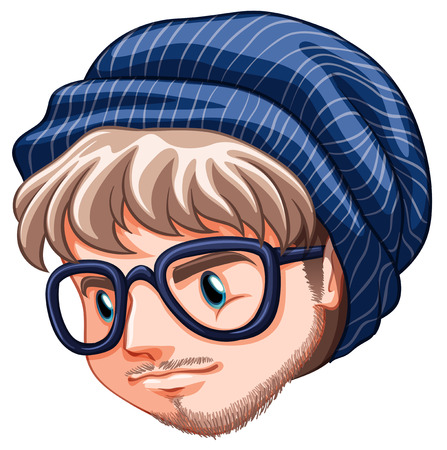 Close up boy headのイラスト素材