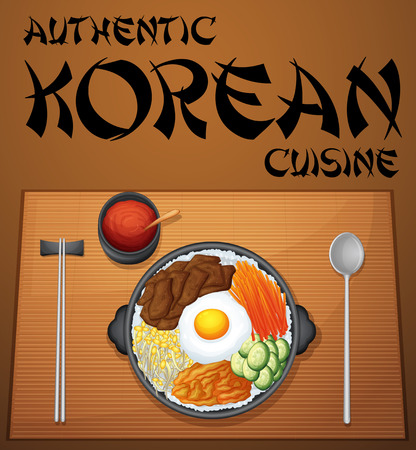 Authentic korean cuisineのイラスト素材