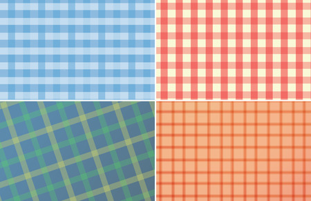 four pattern of fabricのイラスト素材