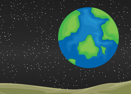 View of planet earth from the spaceのイラスト素材