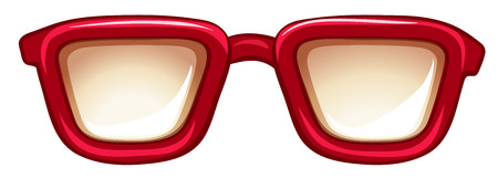 Single pair of red glassesのイラスト素材