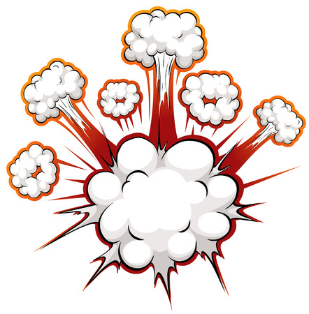 Close up white clouds explosionのイラスト素材