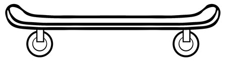 Single skateboard with simple designのイラスト素材