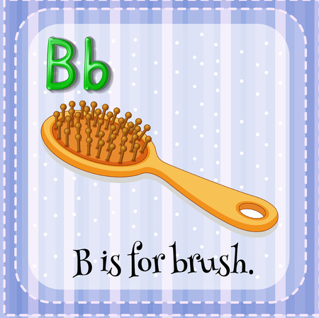 Flashcard letter B is for brushのイラスト素材