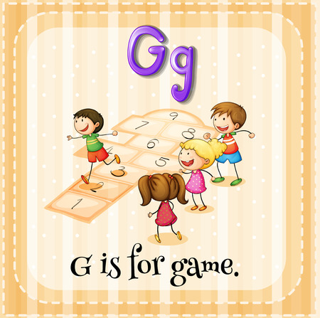 Flashcard letter G is for gameのイラスト素材