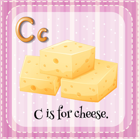 Flashcard letter C is for cheeseのイラスト素材