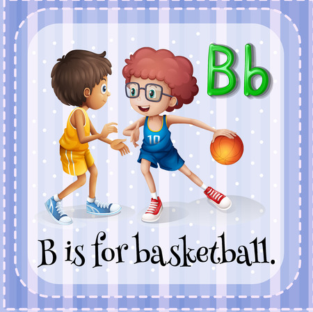 Flashcard letter B is for basketballのイラスト素材