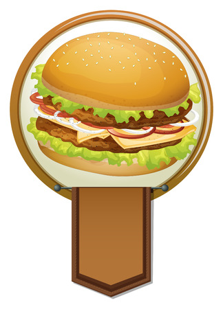 Banner of a hamburger illustrationのイラスト素材