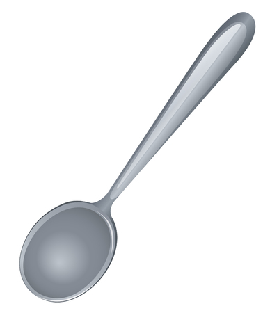 Spoon made of stainless steel illustrationのイラスト素材