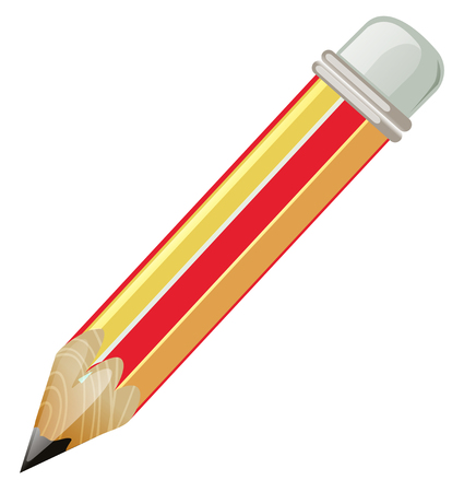 Pencil with sharp lead illustrationのイラスト素材