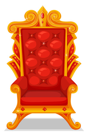 Throne made of gold illustrationのイラスト素材