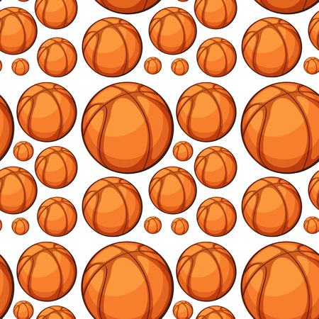 Seamless background with basketball illustrationのイラスト素材