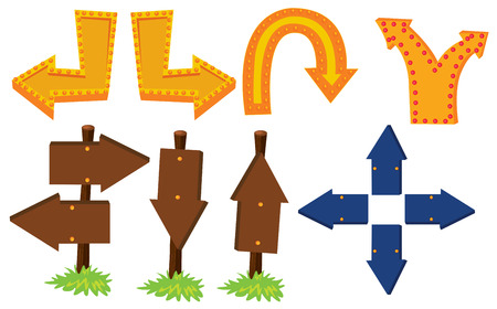 Different types of signs illustrationのイラスト素材