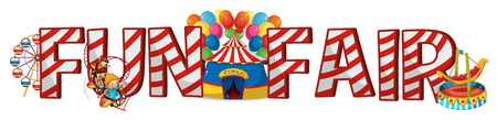 Font design for word fun fair illustrationのイラスト素材