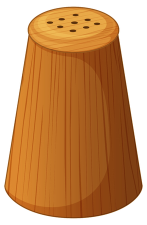 Pepper shaker made of wood illustrationのイラスト素材