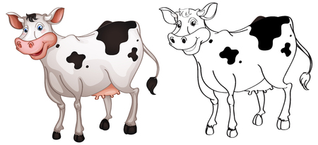 Animal outline for cow illustrationのイラスト素材