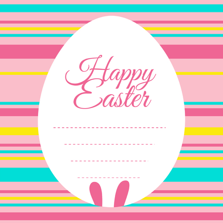 Easter card template with colorful background illustrationのイラスト素材