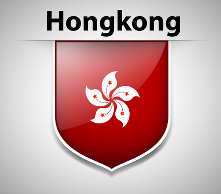 Flag icon design for Hongkong illustrationのイラスト素材