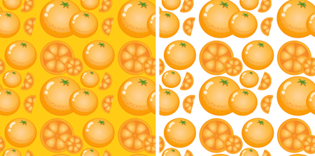 Seamless background design with oranges illustrationのイラスト素材