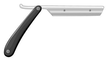 Barber blade on white background illustrationのイラスト素材