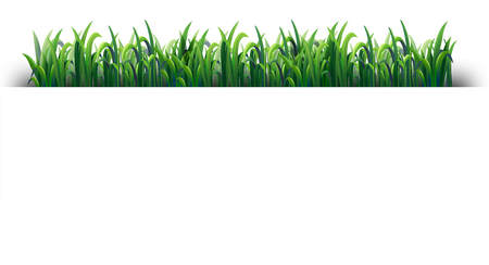 Seamless design with green grass illustrationのイラスト素材