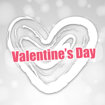 Valentine card template with heart in background illustrationのイラスト素材