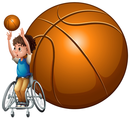 Basketball Para Games on White Background illustrationのイラスト素材