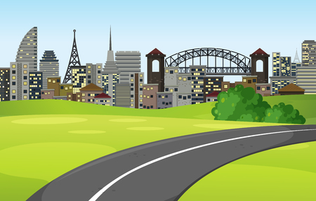 A Road to the Big City illustrationのイラスト素材