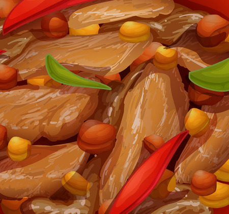 A Close Up of Healthy Food illustrationのイラスト素材