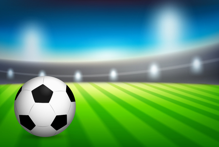 A football at stadium illustrationのイラスト素材
