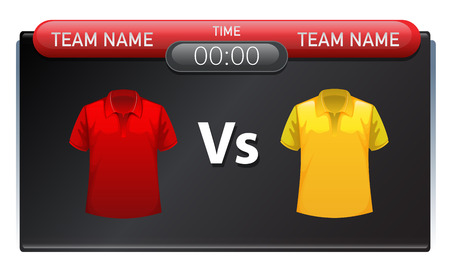 A sport scoreboard template illustrationのイラスト素材