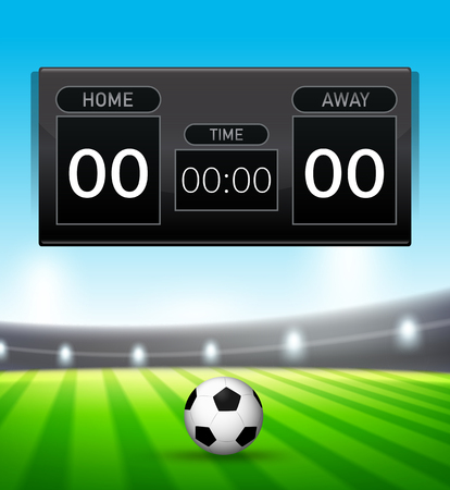 A soccer scoreboard template illustrationのイラスト素材