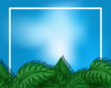 A beautiful leaf template illustrationのイラスト素材