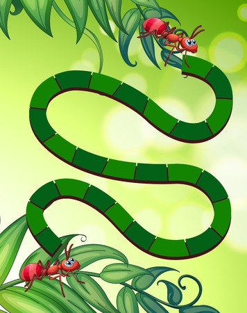 Ants maze puzzle game illustrationのイラスト素材