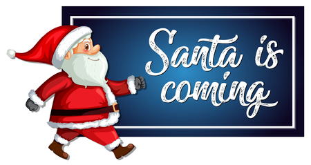 Santa is coming template illustrationのイラスト素材