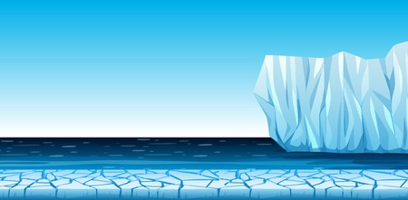A cold arctic landscape illustration