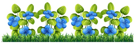 Isolated blue flower for decor illustrationのイラスト素材